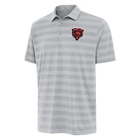 Men's Antigua Gray Chicago Bears Bear Logo Tunnel Polo
