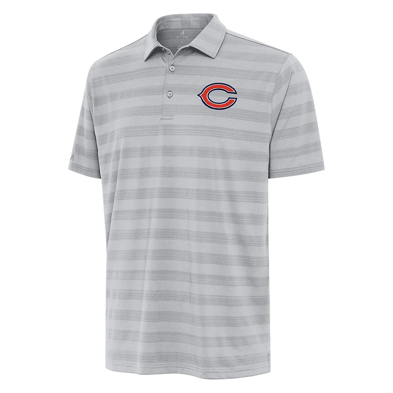 Men's Antigua Gray Chicago Bears Tunnel Polo