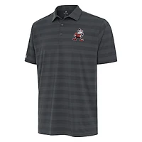 Men's Antigua Pewter Cleveland Browns Brownie Logo Tunnel Polo