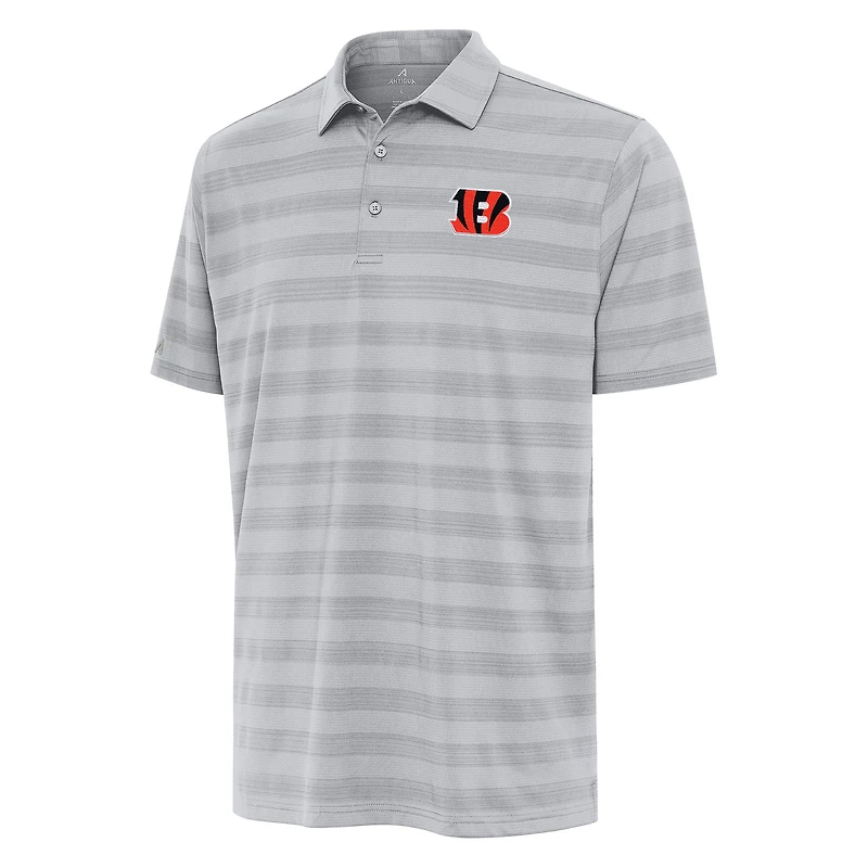 Men's Antigua Gray Cincinnati Bengals Tunnel Polo