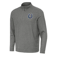 Men's Antigua Heather Black Indianapolis Colts Subtle Quarter-Zip Top