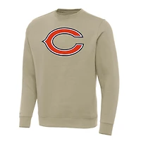 Men's Antigua Khaki Chicago Bears Victory Pullover Sweatshirt