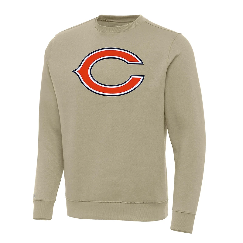 Men's Antigua Khaki Chicago Bears Victory Pullover Sweatshirt