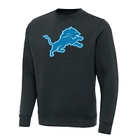 Men's Antigua Charcoal Detroit Lions Victory Pullover Sweatshirt