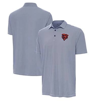 Men's Antigua Navy/White Chicago Bears Twine Performance Polo