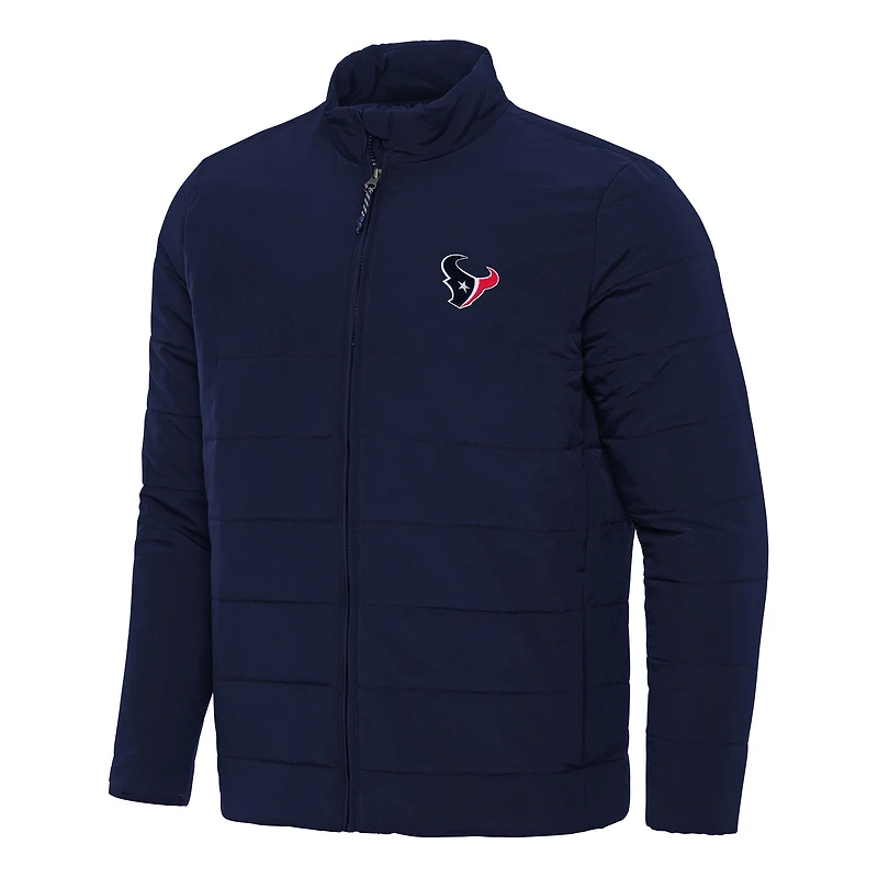 Men's Antigua  Navy Houston Texans Swelter Full-Zip Jacket