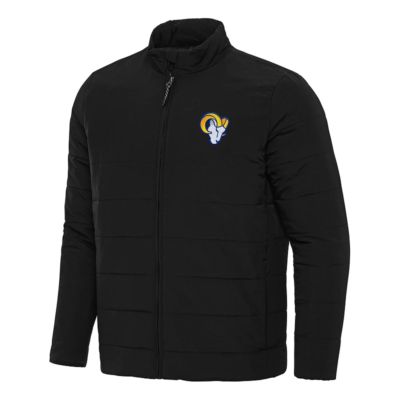 Men's Antigua  Black Los Angeles Rams Swelter Full-Zip Jacket