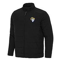 Men's Antigua  Black Los Angeles Rams Swelter Full-Zip Jacket