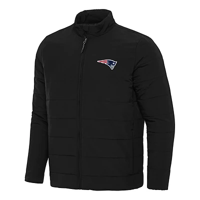Men's Antigua  Black New England Patriots Swelter Full-Zip Jacket
