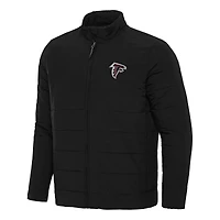 Men's Antigua  Black Atlanta Falcons Swelter Full-Zip Jacket