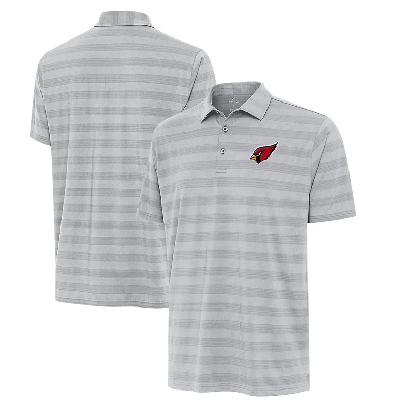 Men's Antigua Gray Arizona Cardinals Big & Tall Tunnel Polo
