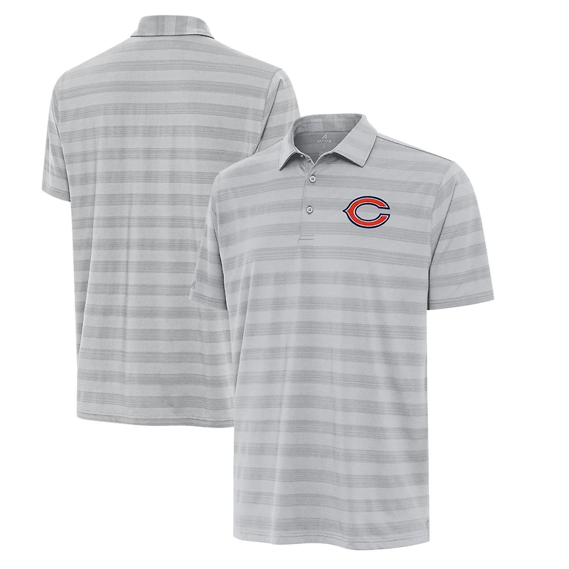 Men's Antigua Gray Chicago Bears Big & Tall Tunnel Polo
