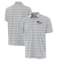 Men's Antigua Gray Denver Broncos Big & Tall Tunnel Polo