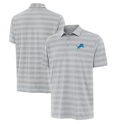 Men's Antigua Gray Detroit Lions Big & Tall Tunnel Polo