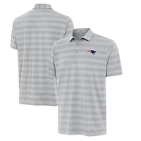 Men's Antigua Gray New England Patriots Big & Tall Tunnel Polo