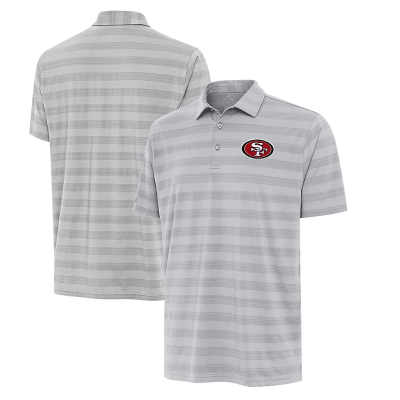 Men's Antigua Gray San Francisco 49ers Big & Tall Tunnel Polo