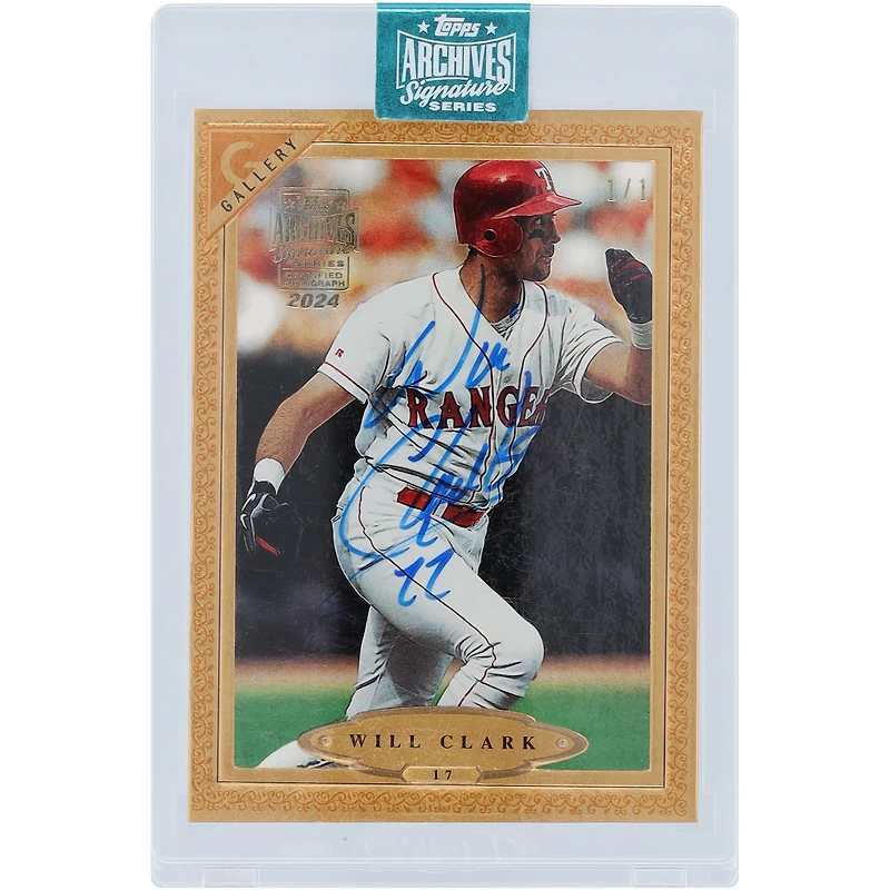 Will Clark Texas Rangers Autographed 2024 Topps Archives Gallery #NNO #1/1 Card