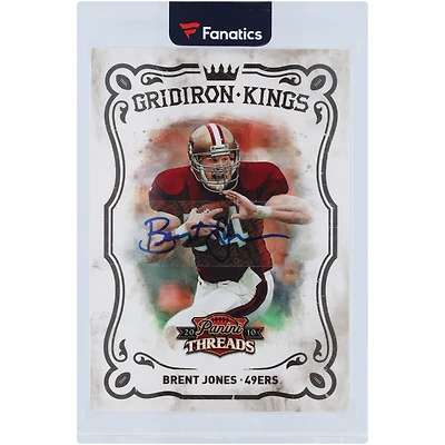Brent Jones San Francisco 49ers Autographed 2010 Panini Threads Gridiron Kings #33 #5/5 Card