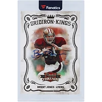 Brent Jones San Francisco 49ers Autographed 2010 Panini Threads Gridiron Kings #33 #5/5 Card