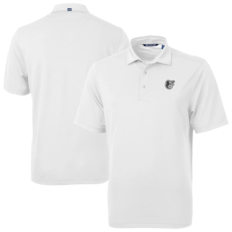Men's Cutter & Buck White Baltimore Orioles Virtue Eco Pique Recycled Polo