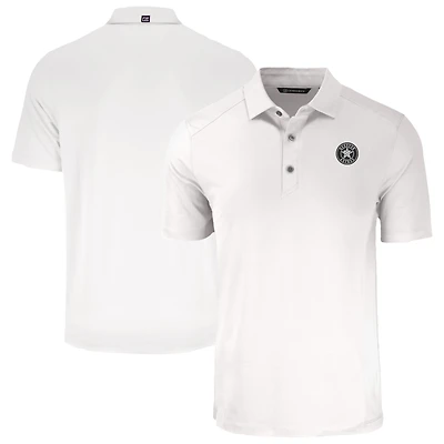 Men's Cutter & Buck White Houston Astros Forge Eco Stretch Recycled Polo