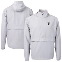 Men's Cutter & Buck Gray Kansas City Royals Charter Eco Recycled Anorak Half-Zip Hoodie Jacket