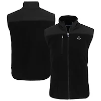 Men's Cutter & Buck Boston Red Sox Cascade Eco Sherpa Fleece Full-Zip Vest