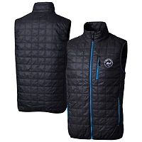 Men's Cutter & Buck Navy New York Mets Rainier PrimaLoft® Eco Insulated Full-Zip Puffer Vest