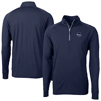 Men's Cutter & Buck Navy Philadelphia Phillies Adapt Eco Raglan Quarter-Zip Jacket