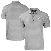 Men's Cutter & Buck Heather Gray Milwaukee Brewers Forge Eco Heather Stripe Stretch Recycled Polo