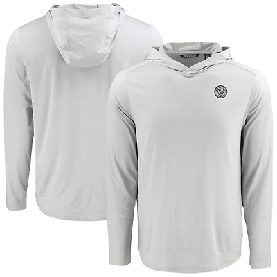 Men's Cutter & Buck Gray Milwaukee Brewers Coastline Epic Comfort Eco Recycled Hoodie T-Shirt