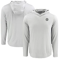 Men's Cutter & Buck Gray Milwaukee Brewers Coastline Epic Comfort Eco Recycled Hoodie T-Shirt