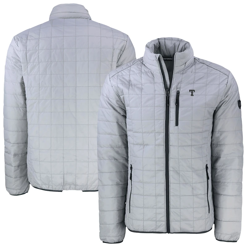 Men's Cutter & Buck Texas Rangers Rainier PrimaLoft Eco Insulated Full-Zip Puffer Jacket