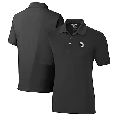 Men's Cutter & Buck Black San Diego Padres Big & Tall Advantage Eco Pique DryTec Tri-Blend Polo