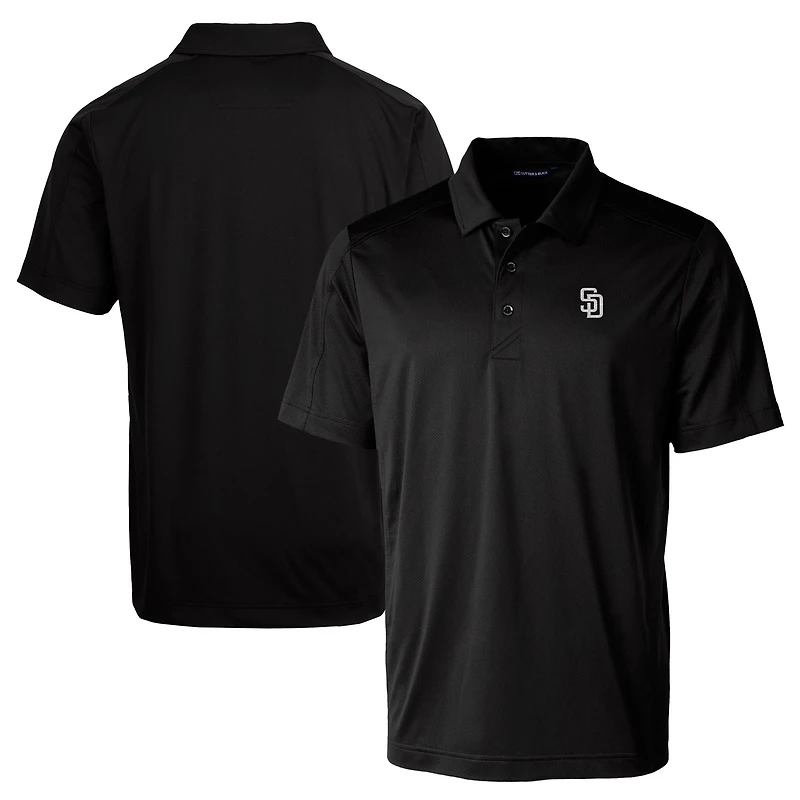Men's Cutter & Buck Black San Diego Padres Big & Tall Prospect Eco DryTec Recycled Polo