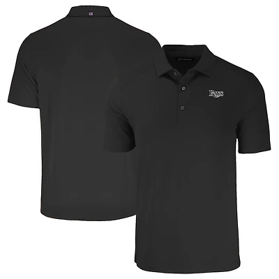 Men's Cutter & Buck Black Tampa Bay Rays Big & Tall Forge Eco Stretch Recycled Polo