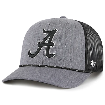 Men's '47  Gray Alabama Crimson Tide Carbon Rope Adjustable Hat