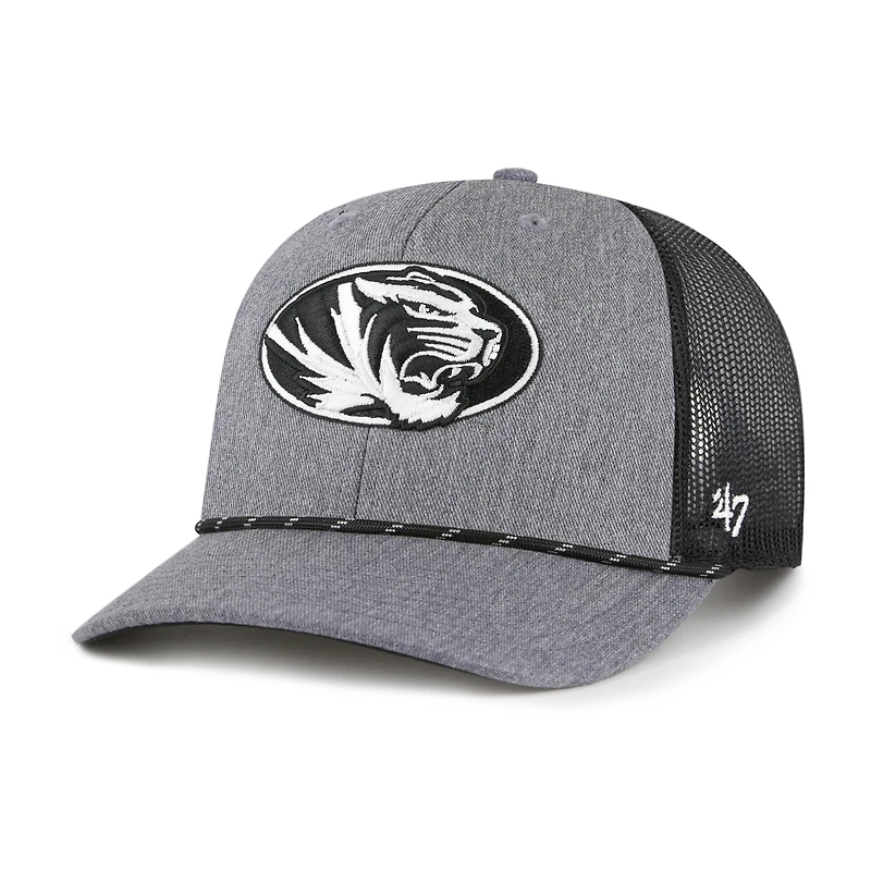 Men's '47  Gray Missouri Tigers Carbon Rope Adjustable Hat