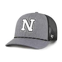 Men's '47  Gray Nebraska Huskers Carbon Rope Adjustable Hat