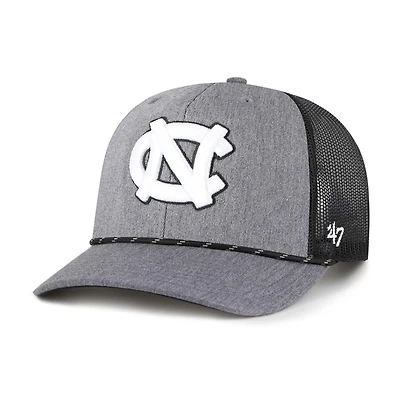 Men's '47  Gray North Carolina Tar Heels Carbon Rope Adjustable Hat