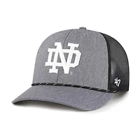Men's '47  Gray Notre Dame Fighting Irish Carbon Rope Adjustable Hat