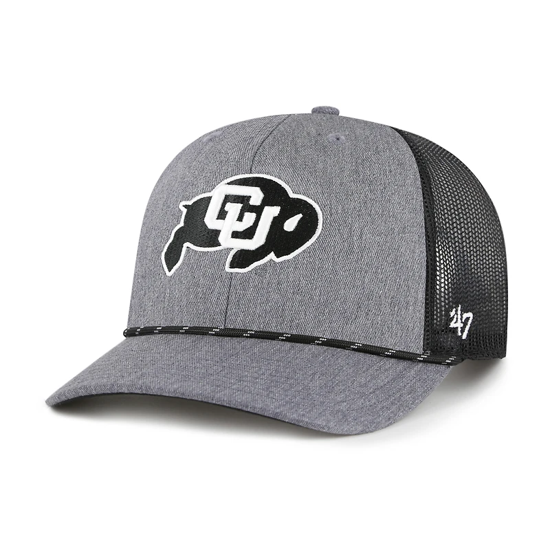 Men's '47  Gray Colorado Buffaloes Carbon Rope Adjustable Hat