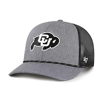 Men's '47  Gray Colorado Buffaloes Carbon Rope Adjustable Hat