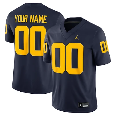 Men's Jordan Brand  Navy Michigan Wolverines Custom Football Game Jersey