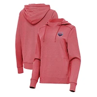 Women's Antigua  Heather Red USA Swimming Justice Pullover Hoodie