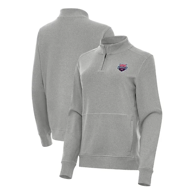 Women's Antigua Heather USA Swimming Crush Quarter-Zip Jacket
