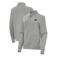 Women's Antigua Heather USA Swimming Crush Quarter-Zip Jacket