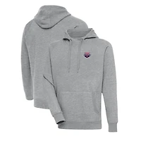 Men's Antigua  Heather Gray USA Swimming Big & Tall Victory Pullover Hoodie