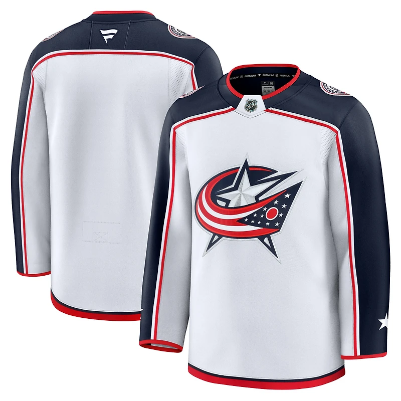 Men's Fanatics White Columbus Blue Jackets Away Premium Jersey