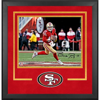 Brock Purdy San Francisco 49ers Autographed Deluxe Framed 16" x 20" Throwing Photograph